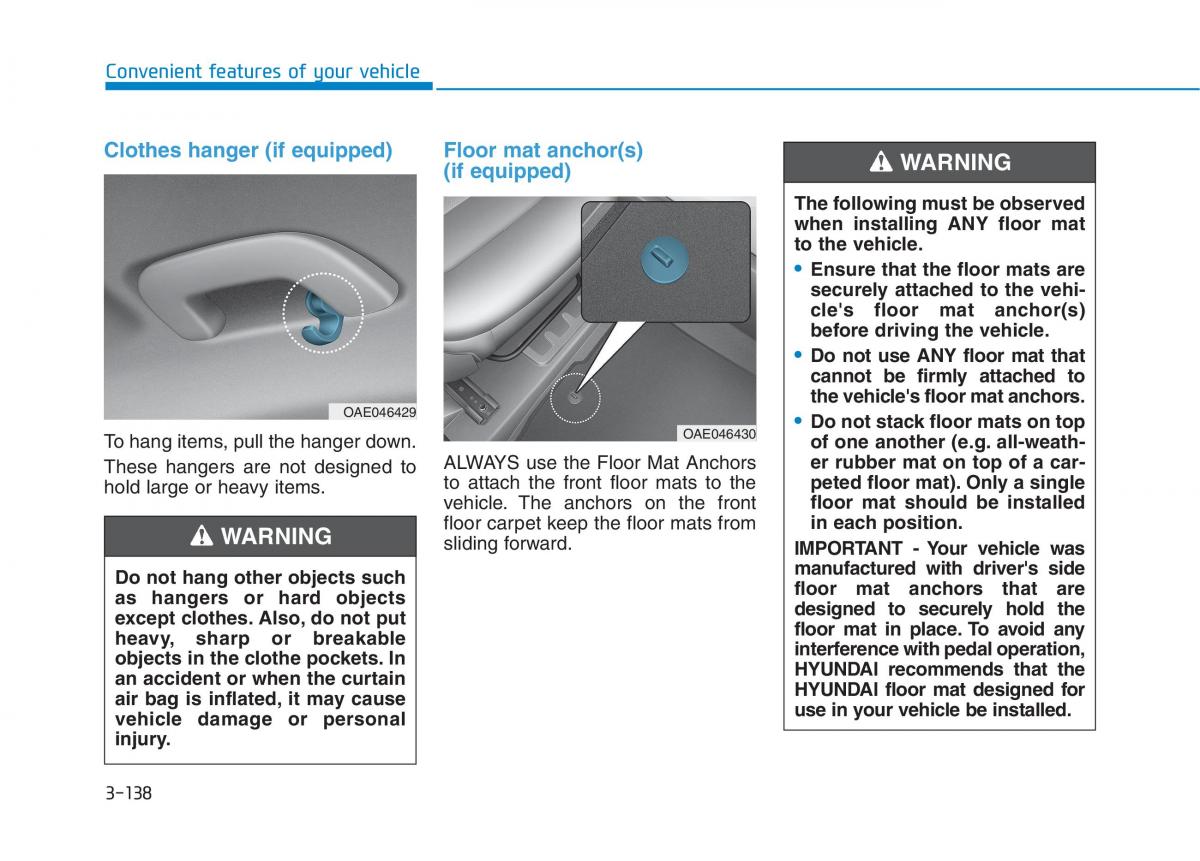 Hyundai Ioniq Hybrid owners manual / page 240