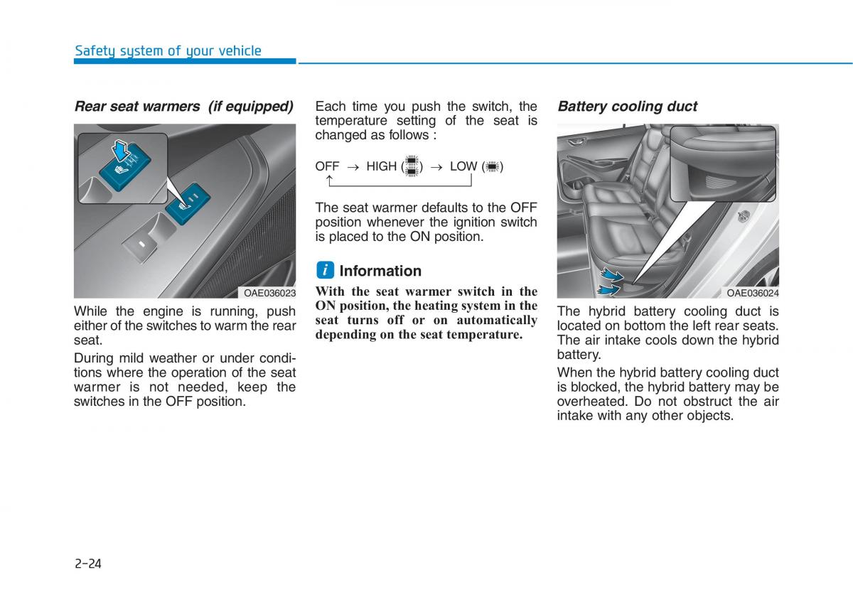 Hyundai Ioniq Hybrid owners manual / page 54