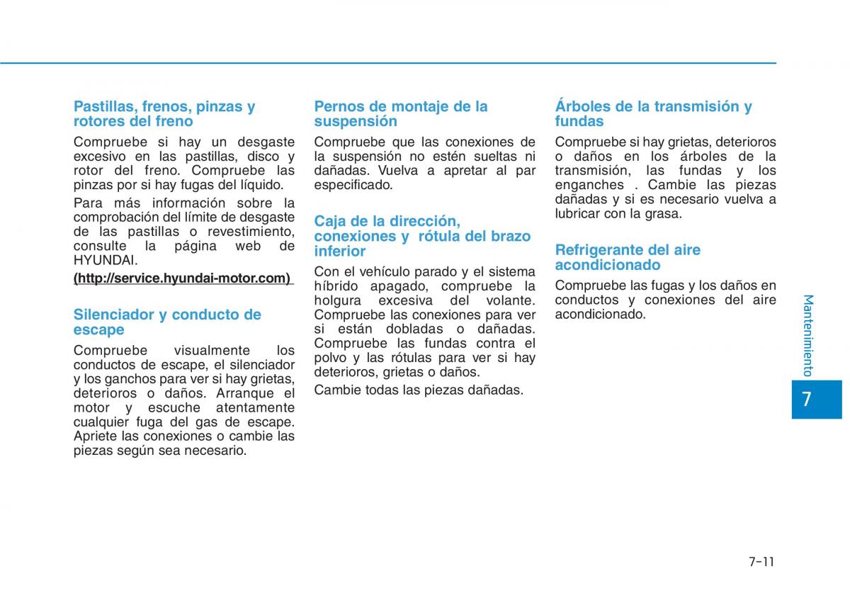 Hyundai Ioniq Hybrid manual del propietario / page 556