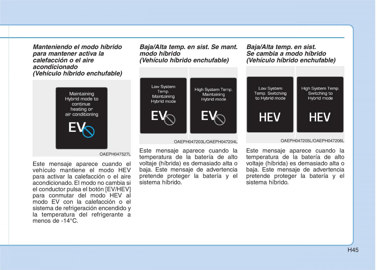 Hyundai Ioniq Hybrid manual del propietario / page 56