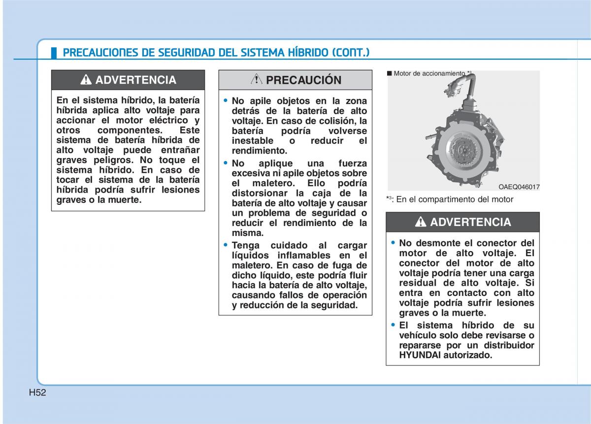 Hyundai Ioniq Hybrid manual del propietario / page 63