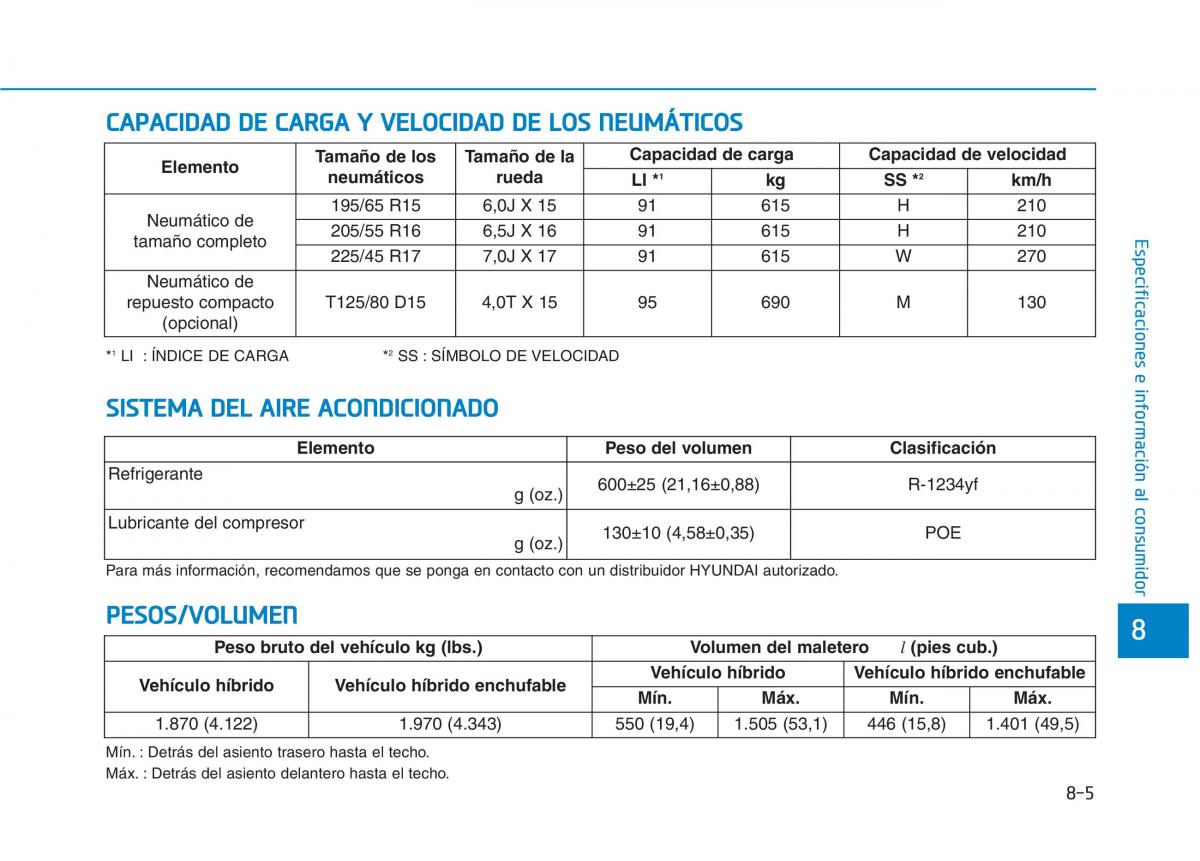 Hyundai Ioniq Hybrid manual del propietario / page 638