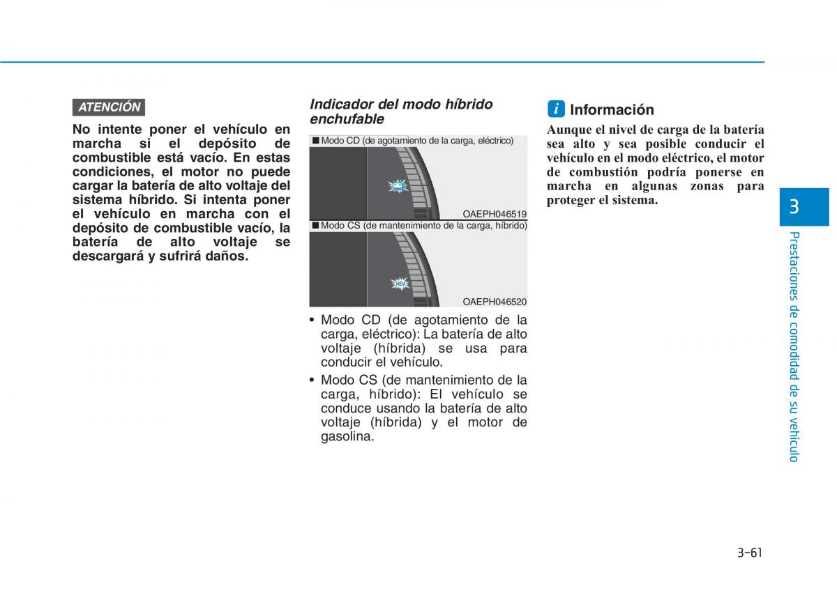 Hyundai Ioniq Hybrid manual del propietario / page 216