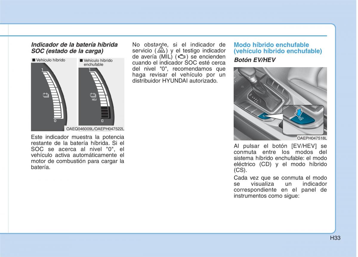 Hyundai Ioniq Hybrid manual del propietario / page 44