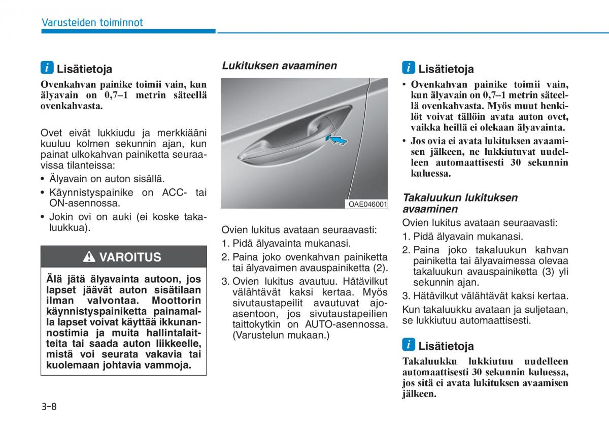 Hyundai Ioniq Hybrid omistajan kasikirja / page 98