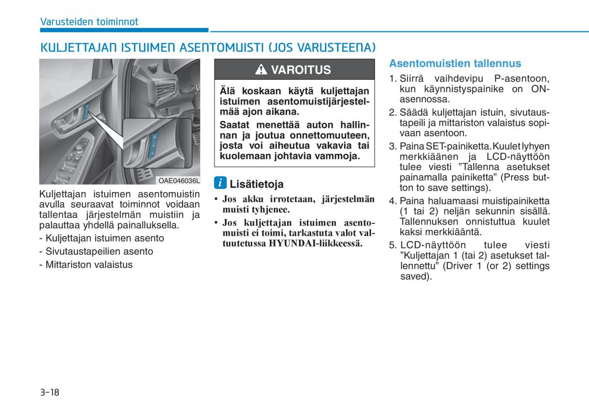 Hyundai Ioniq Hybrid omistajan kasikirja / page 108