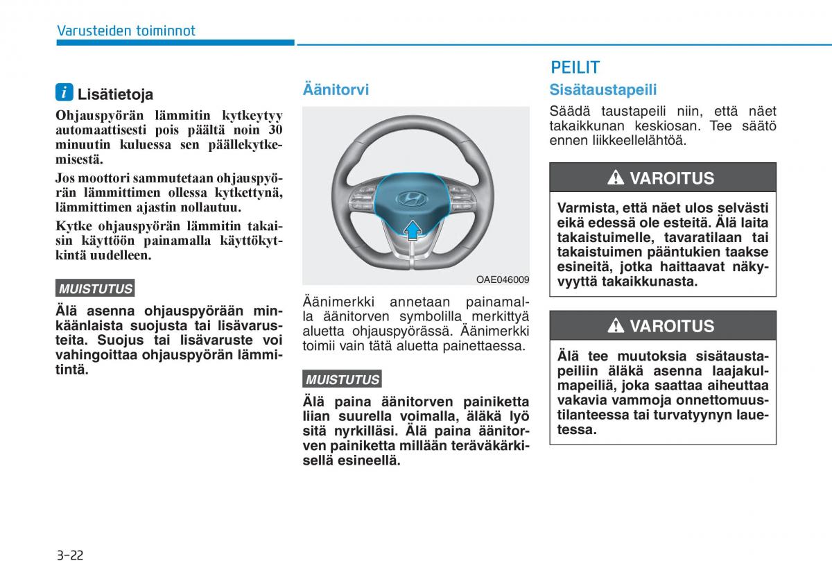 Hyundai Ioniq Hybrid omistajan kasikirja / page 112