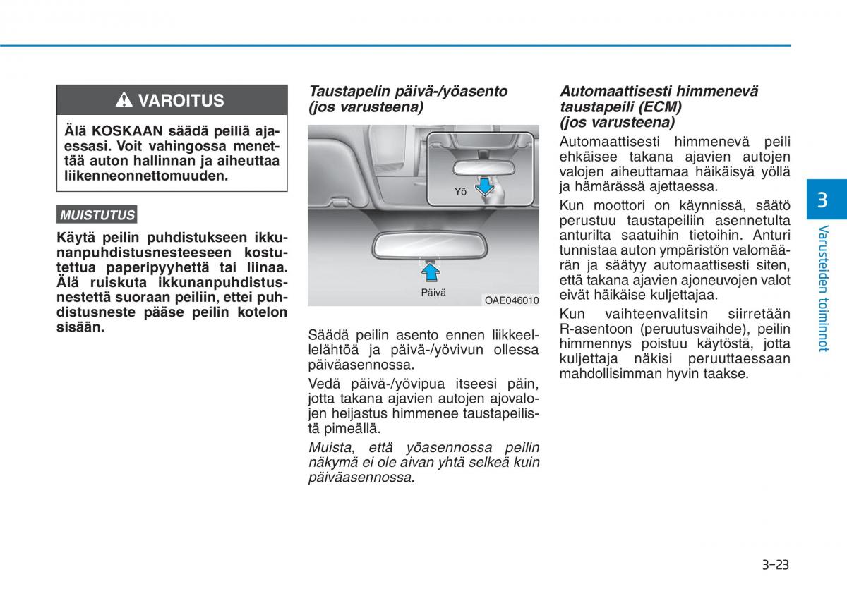 Hyundai Ioniq Hybrid omistajan kasikirja / page 113