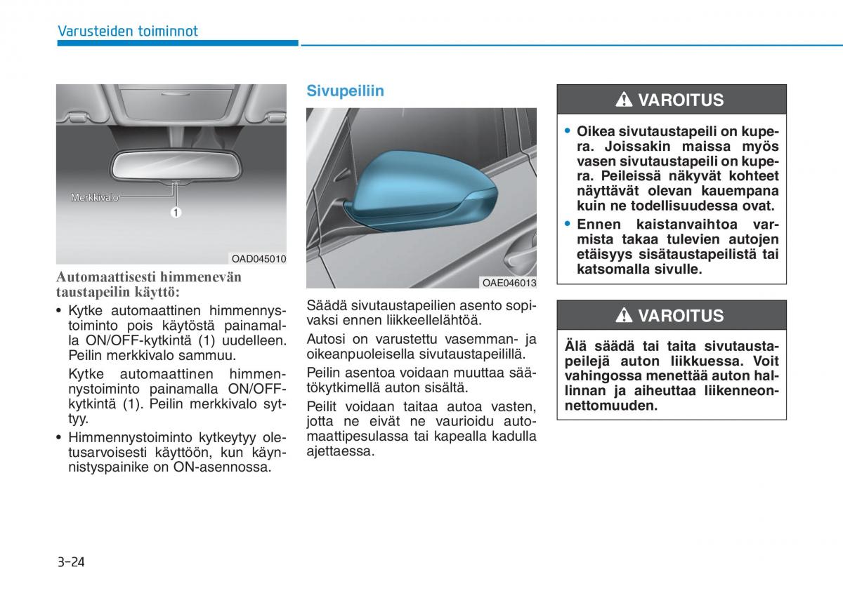 Hyundai Ioniq Hybrid omistajan kasikirja / page 114