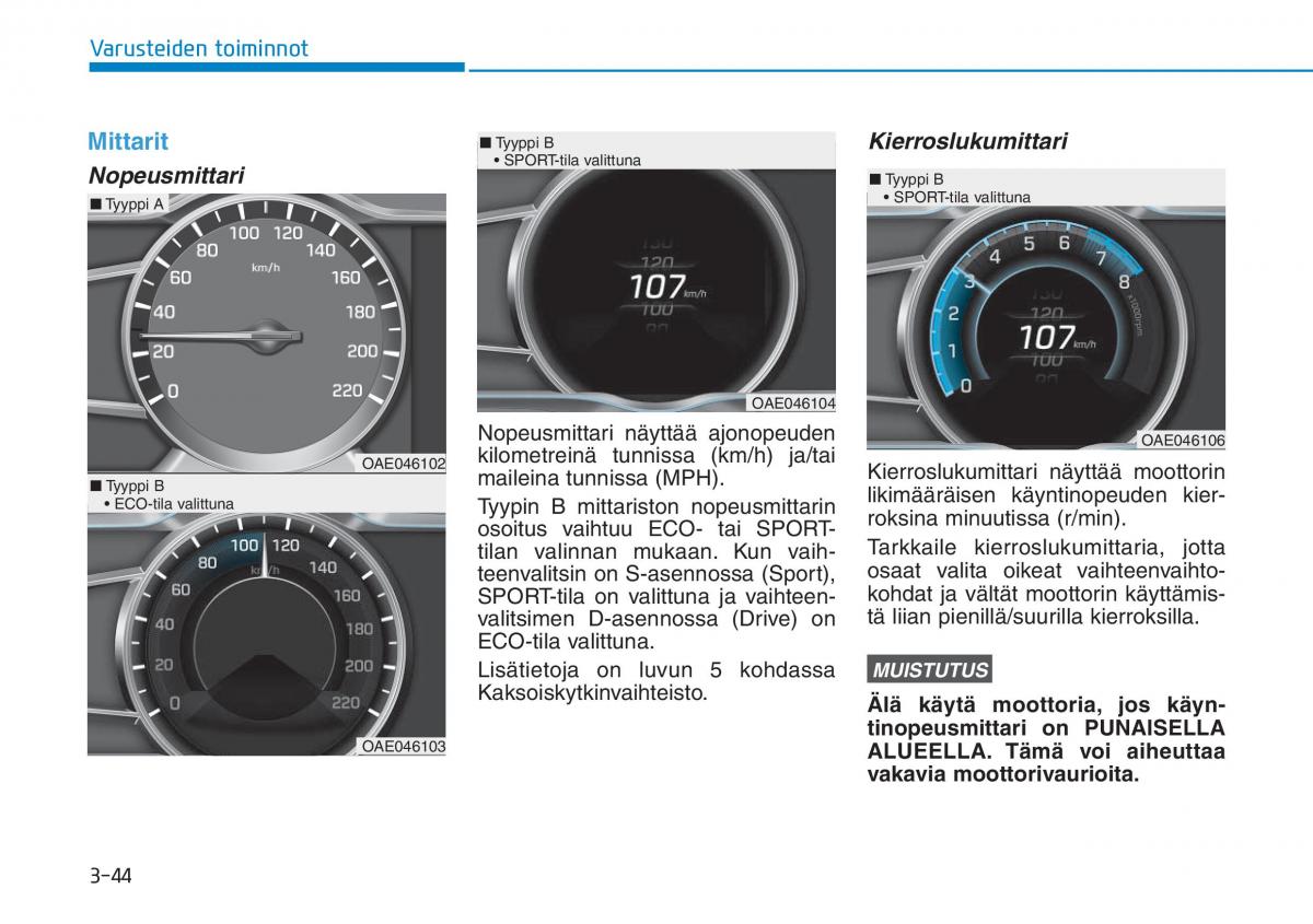 Hyundai Ioniq Hybrid omistajan kasikirja / page 134