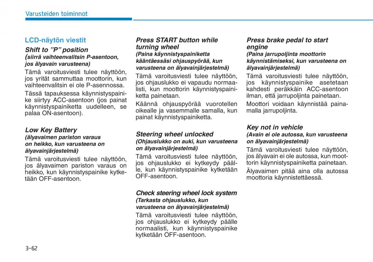 Hyundai Ioniq Hybrid omistajan kasikirja / page 152