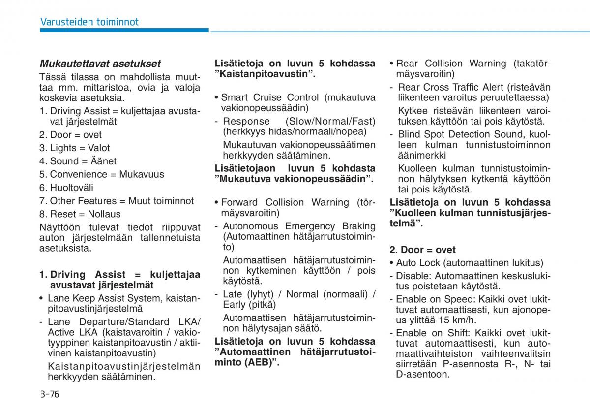 Hyundai Ioniq Hybrid omistajan kasikirja / page 166