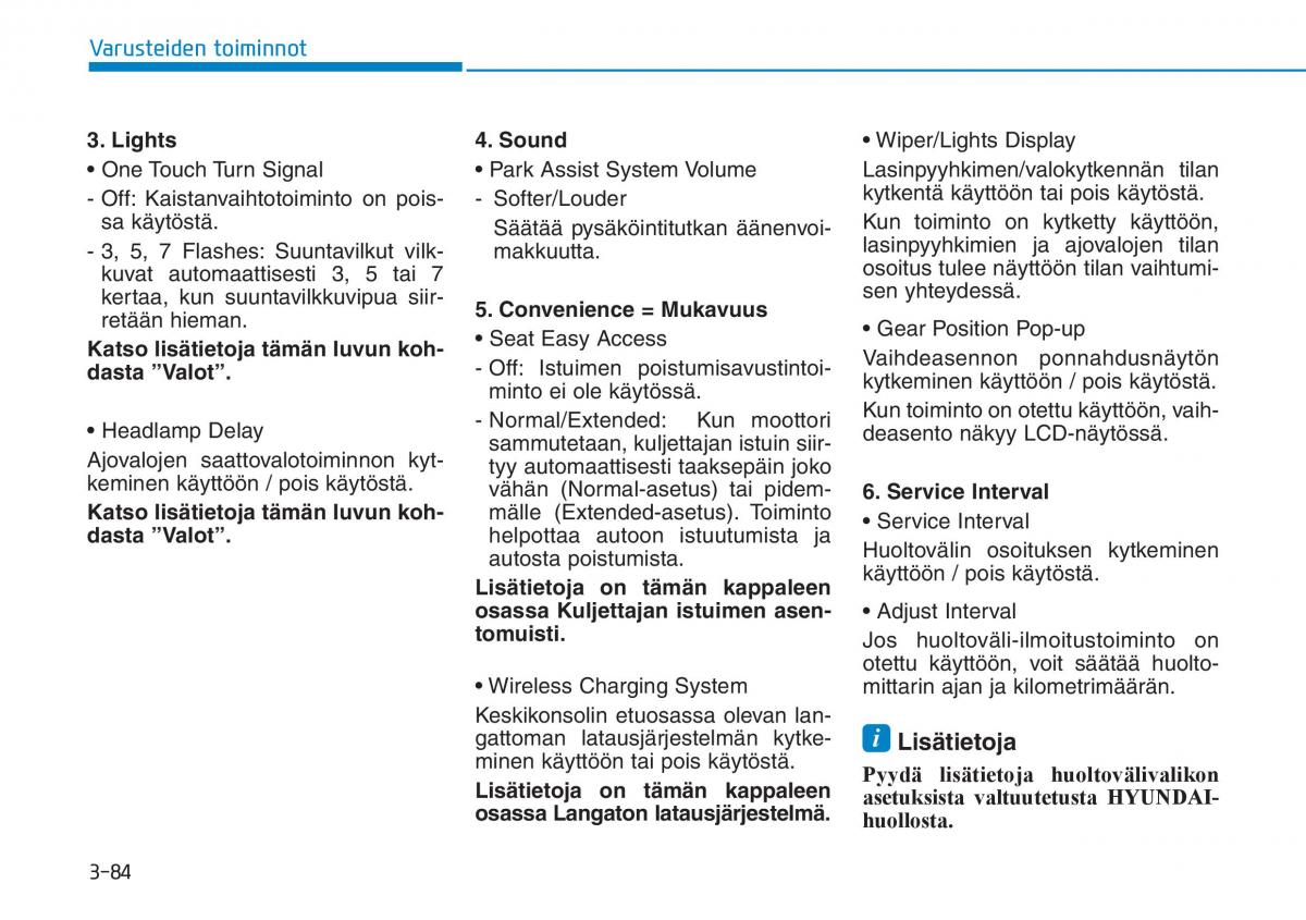 Hyundai Ioniq Hybrid omistajan kasikirja / page 174