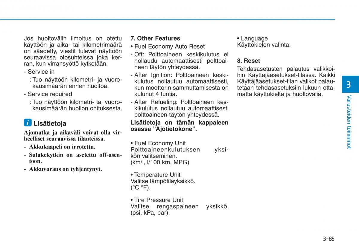 Hyundai Ioniq Hybrid omistajan kasikirja / page 175