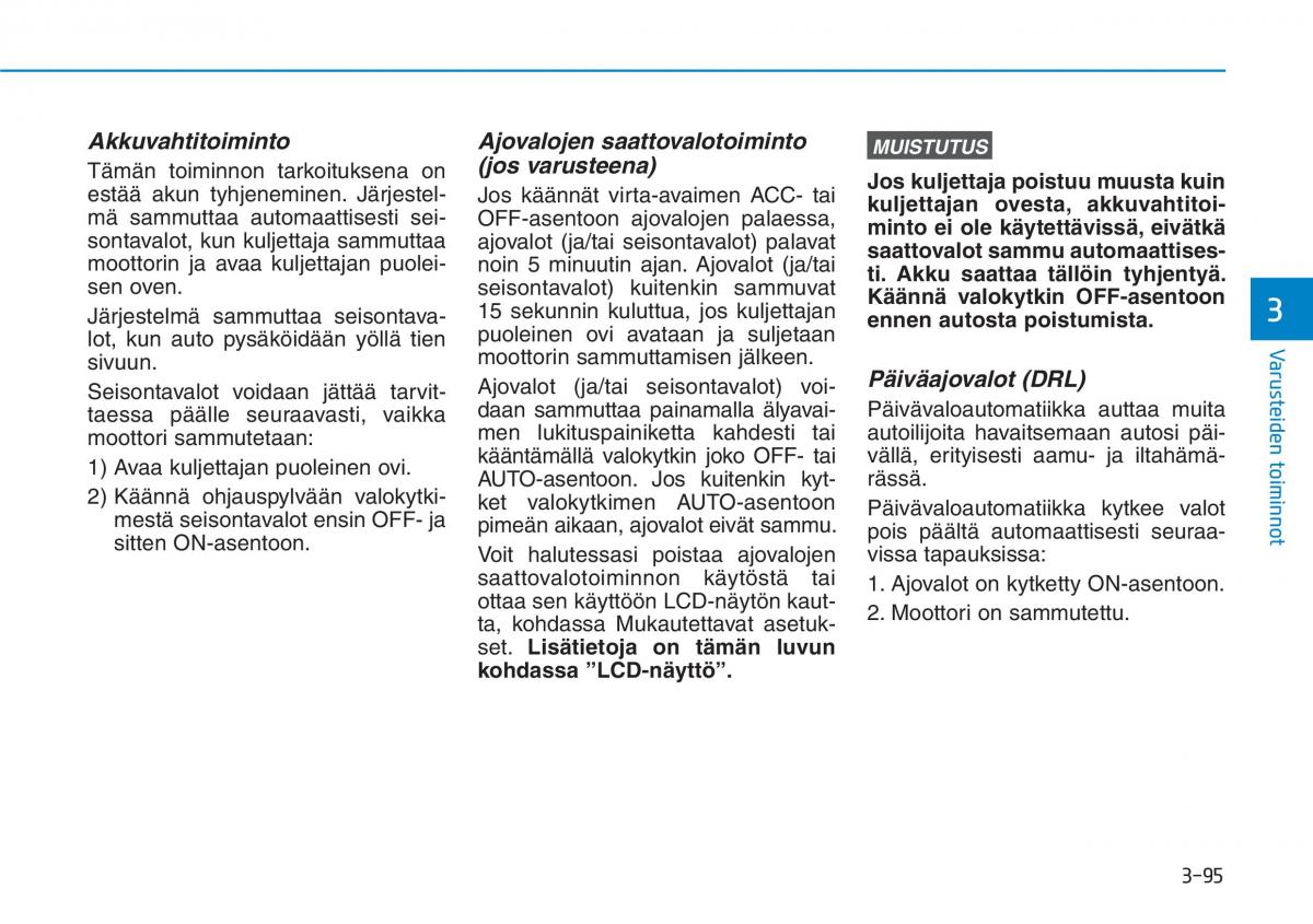 Hyundai Ioniq Hybrid omistajan kasikirja / page 185