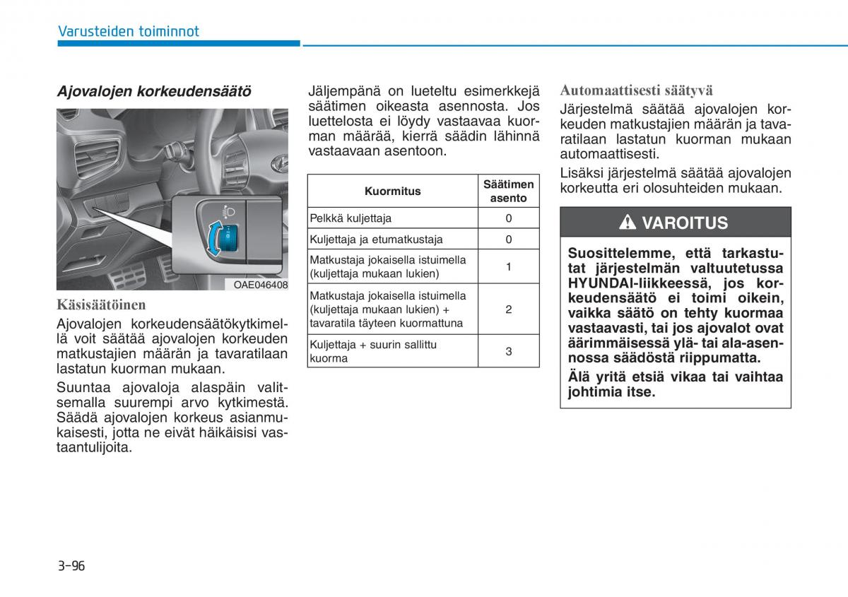 Hyundai Ioniq Hybrid omistajan kasikirja / page 186