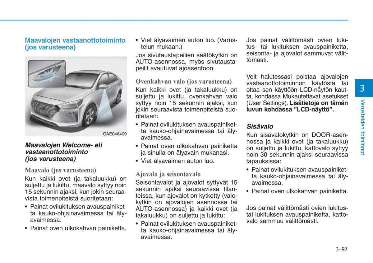 Hyundai Ioniq Hybrid omistajan kasikirja / page 187