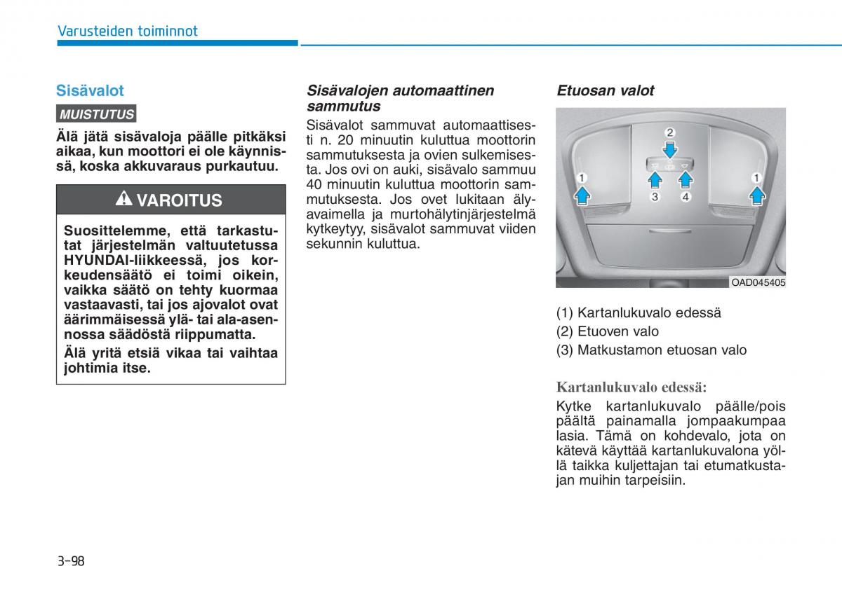 Hyundai Ioniq Hybrid omistajan kasikirja / page 188