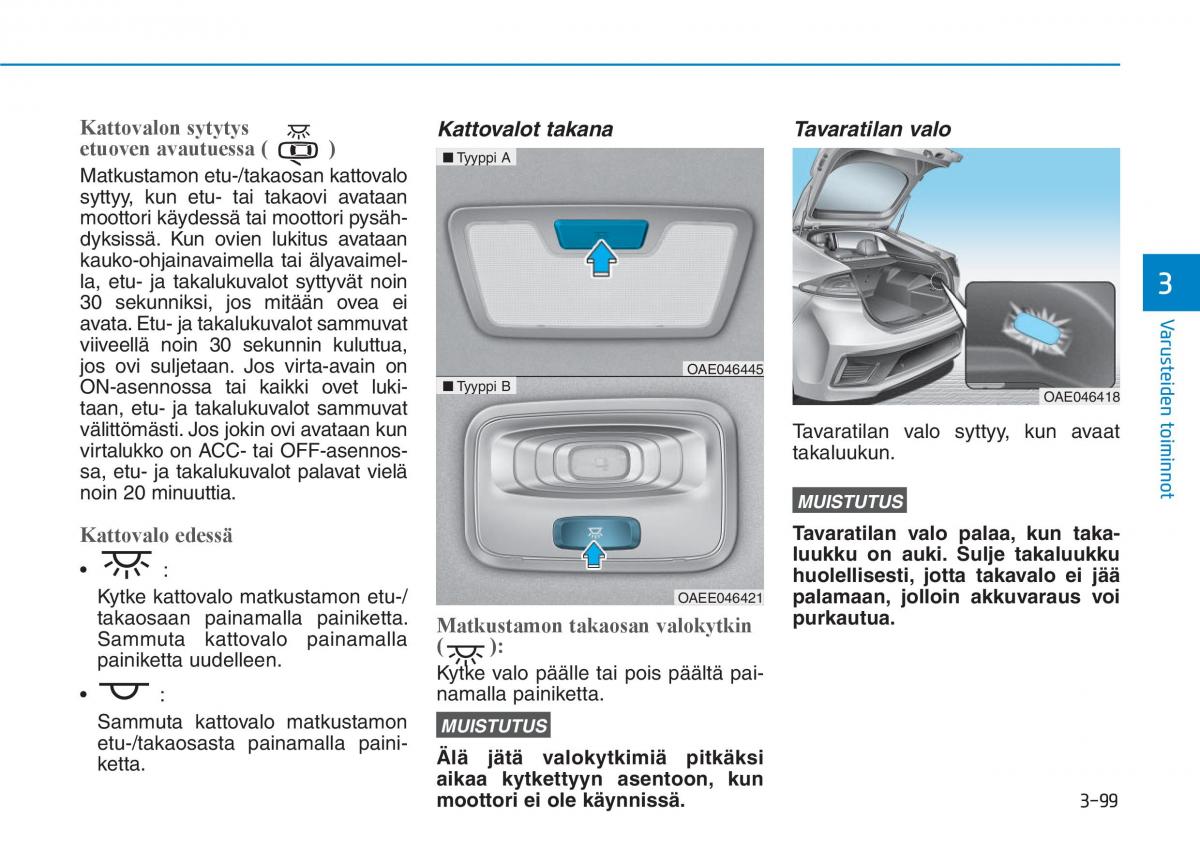 Hyundai Ioniq Hybrid omistajan kasikirja / page 189