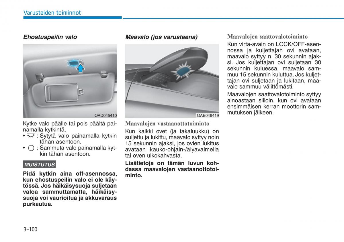 Hyundai Ioniq Hybrid omistajan kasikirja / page 190