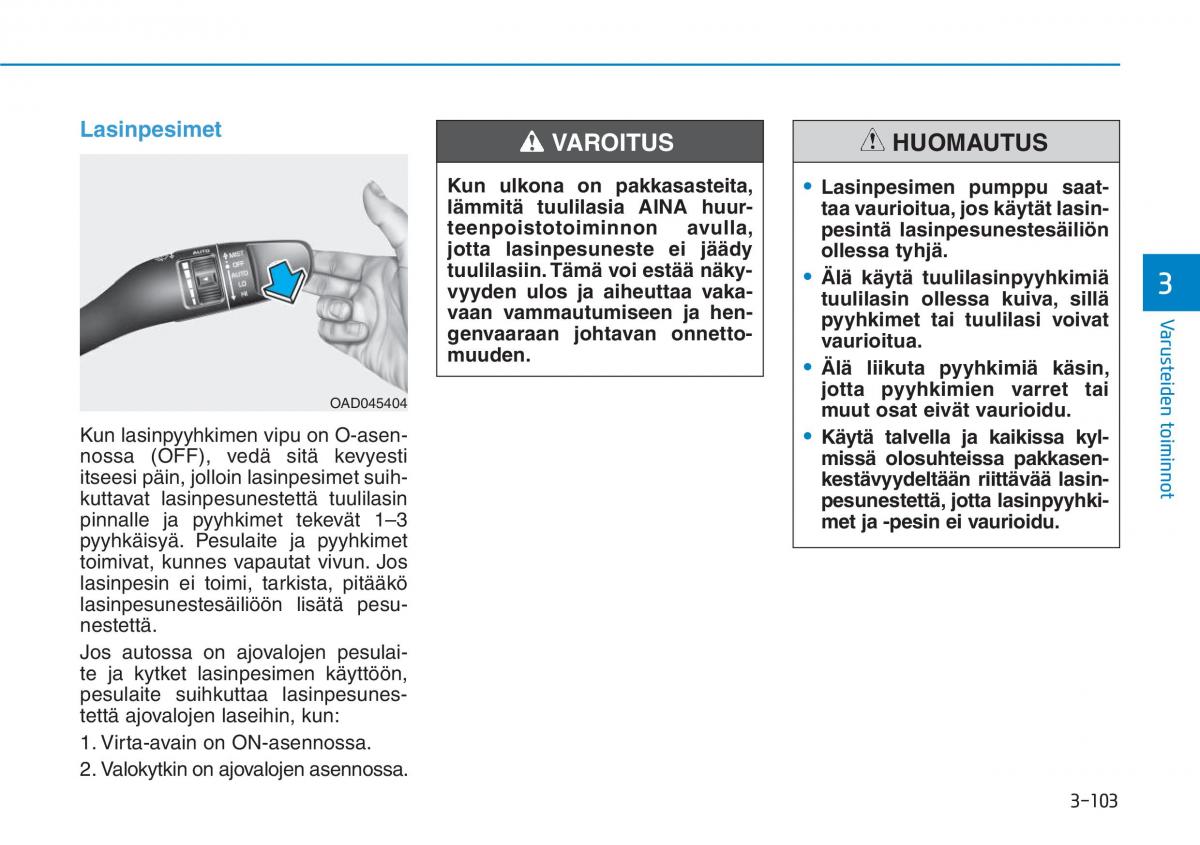 Hyundai Ioniq Hybrid omistajan kasikirja / page 193