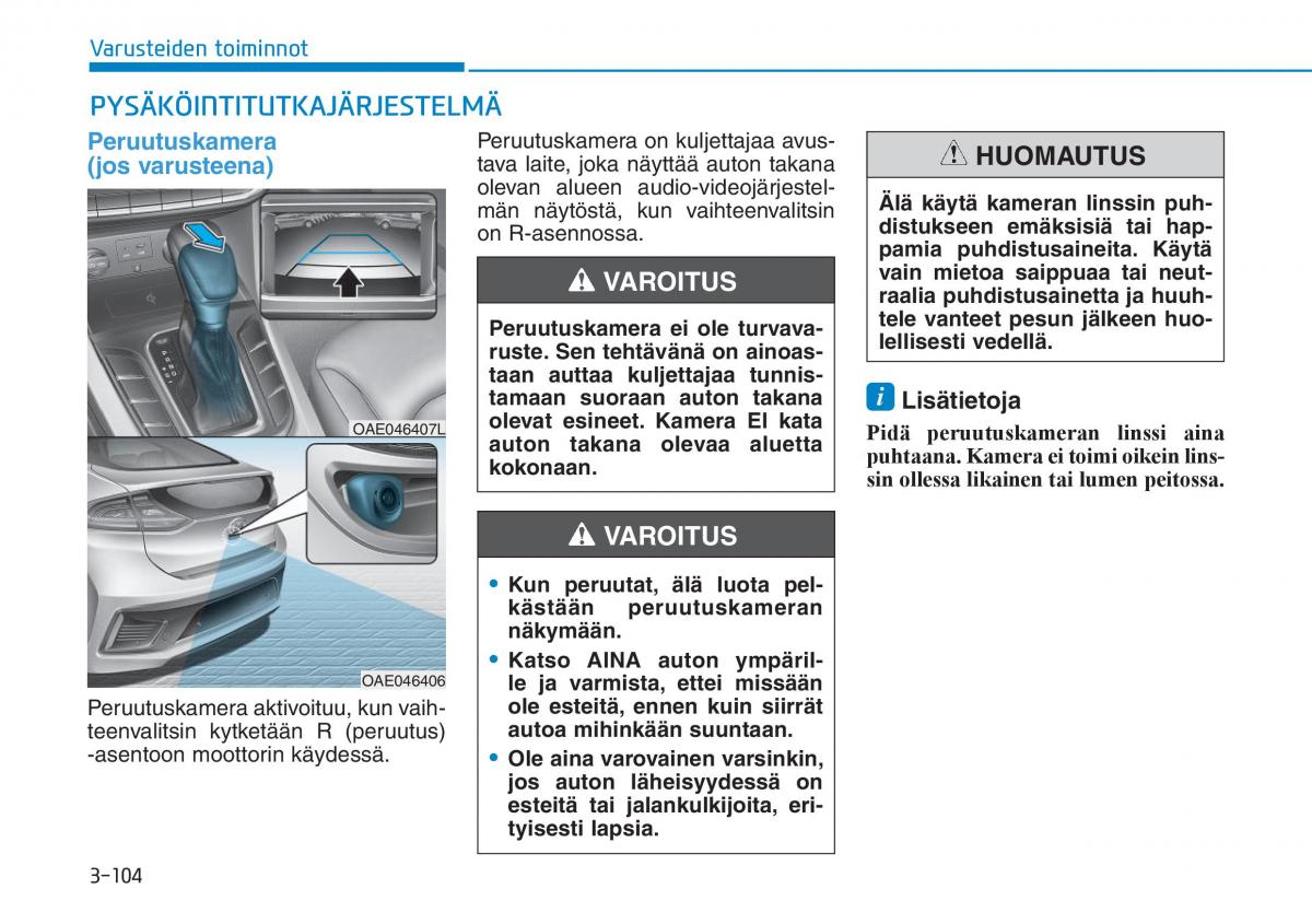 Hyundai Ioniq Hybrid omistajan kasikirja / page 194