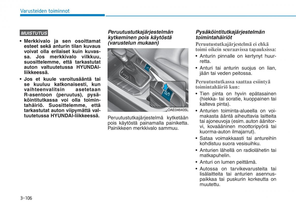 Hyundai Ioniq Hybrid omistajan kasikirja / page 196