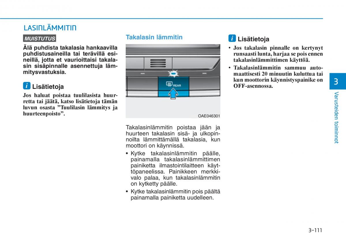 Hyundai Ioniq Hybrid omistajan kasikirja / page 201