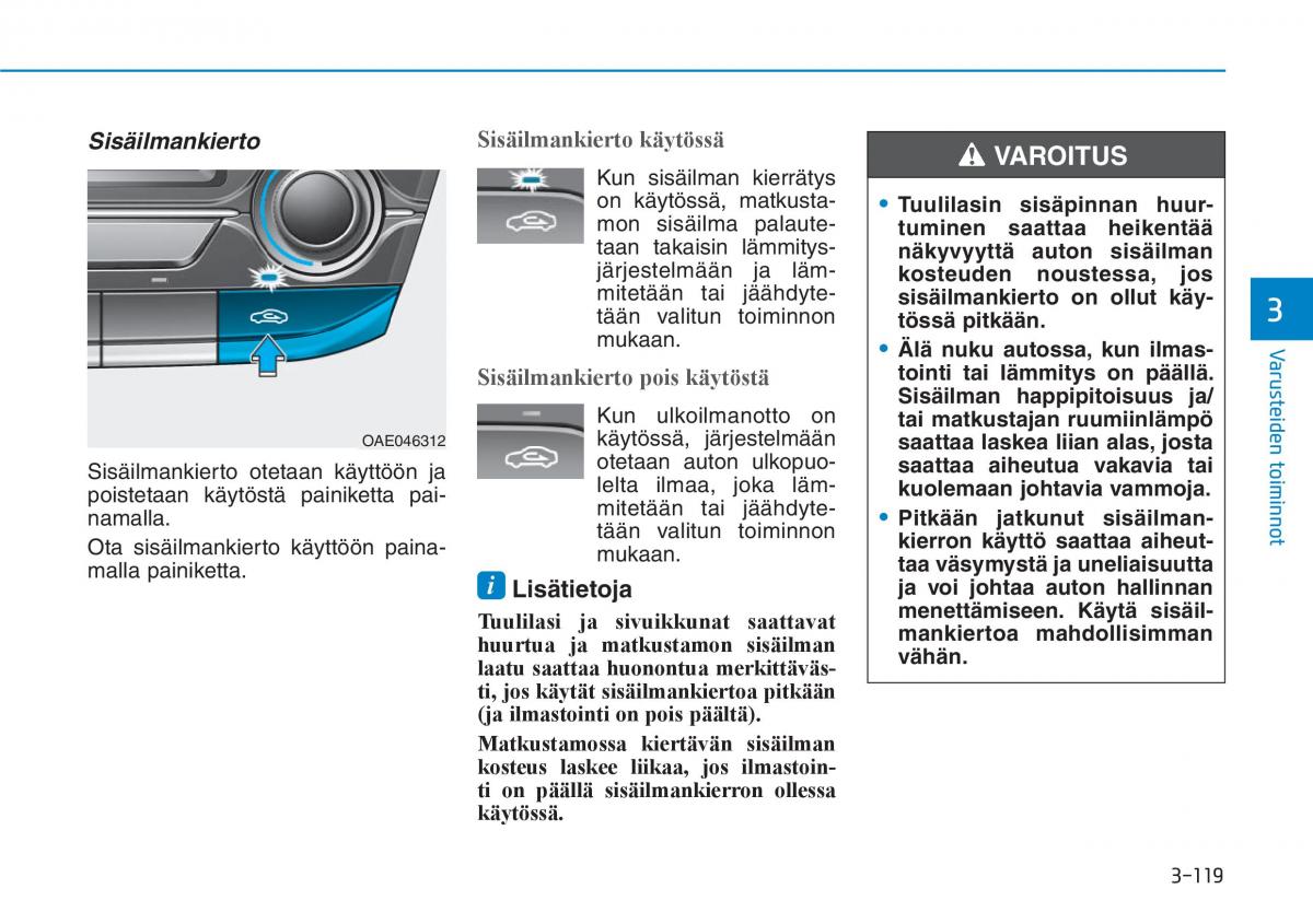 Hyundai Ioniq Hybrid omistajan kasikirja / page 209