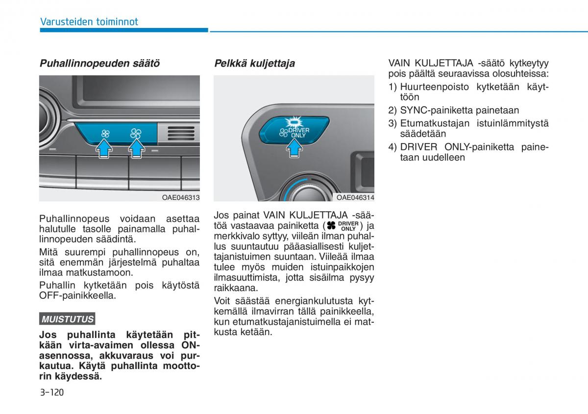 Hyundai Ioniq Hybrid omistajan kasikirja / page 210