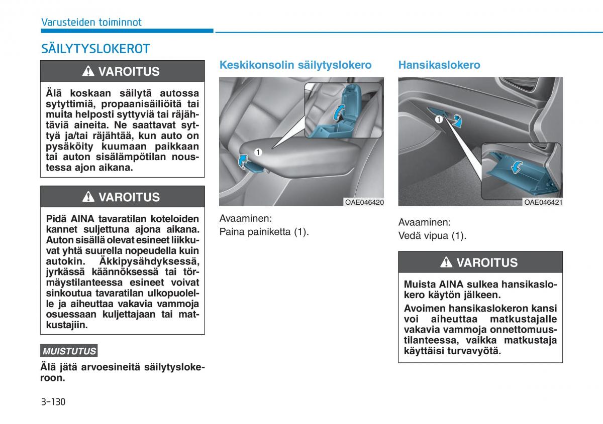 Hyundai Ioniq Hybrid omistajan kasikirja / page 220