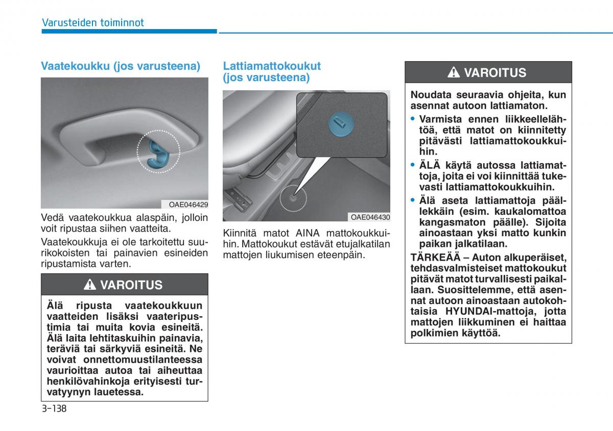 Hyundai Ioniq Hybrid omistajan kasikirja / page 228