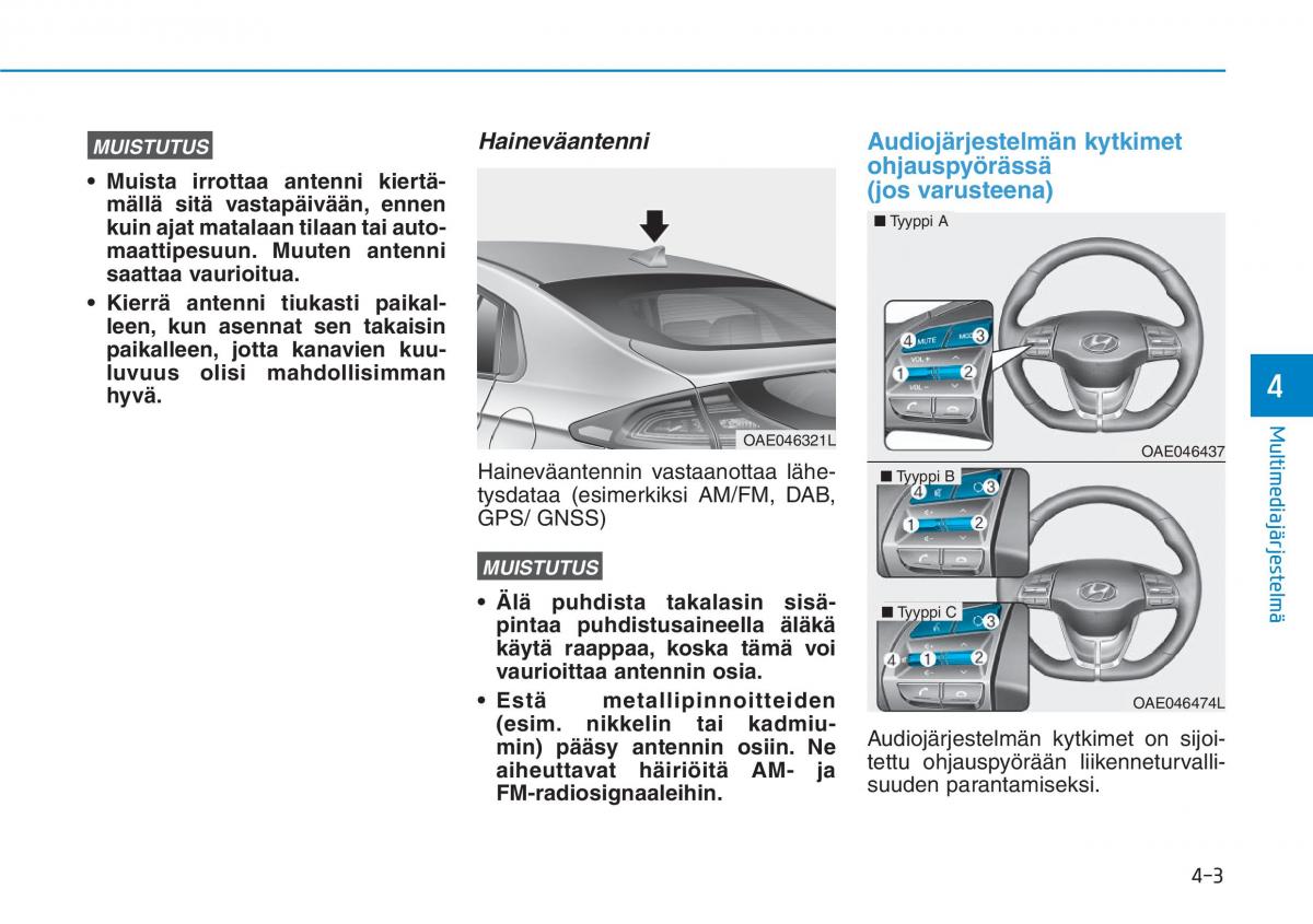 Hyundai Ioniq Hybrid omistajan kasikirja / page 232