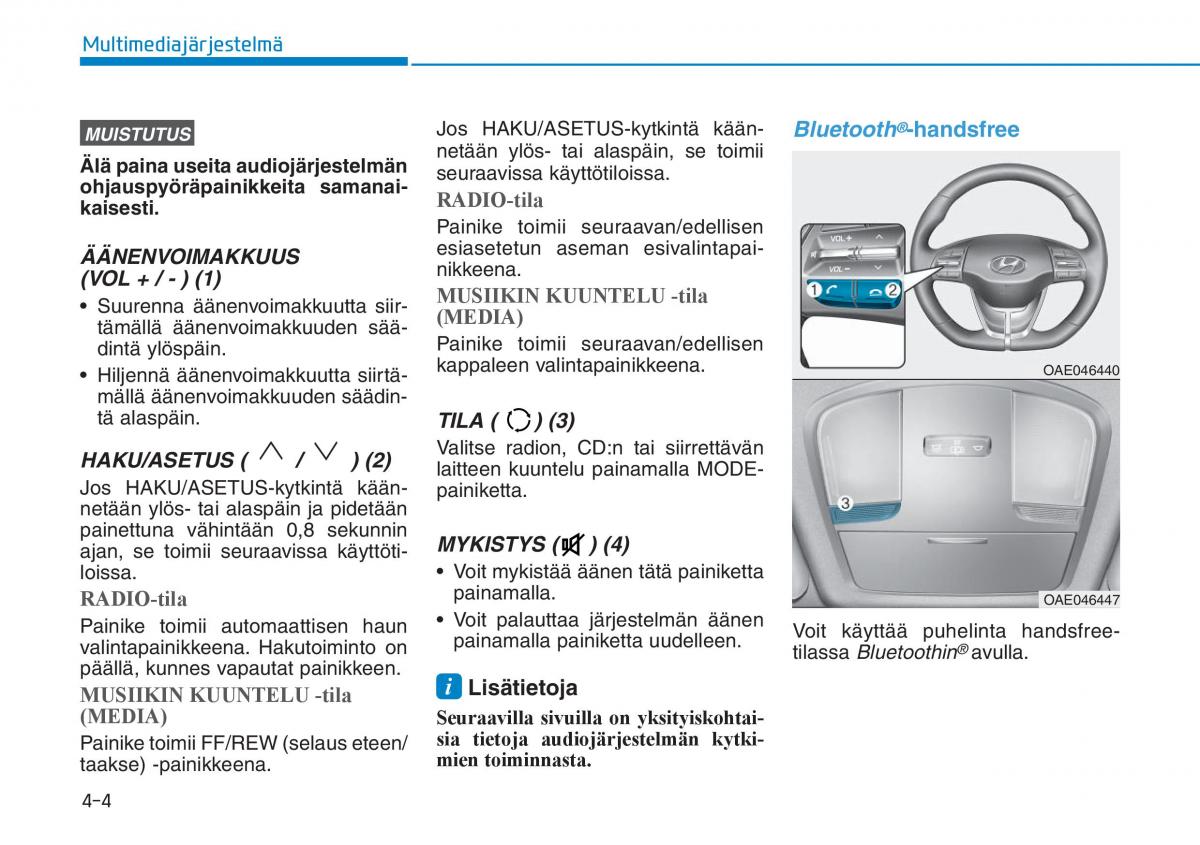 Hyundai Ioniq Hybrid omistajan kasikirja / page 233