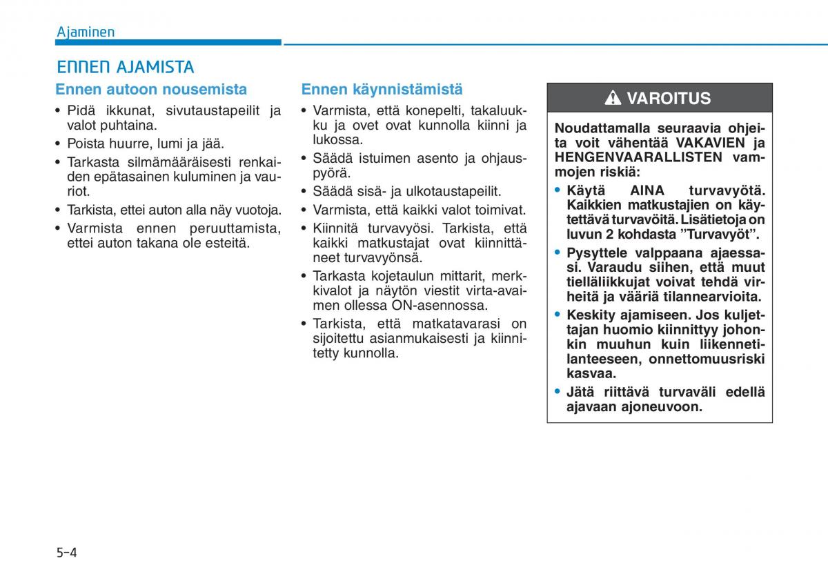 Hyundai Ioniq Hybrid omistajan kasikirja / page 276