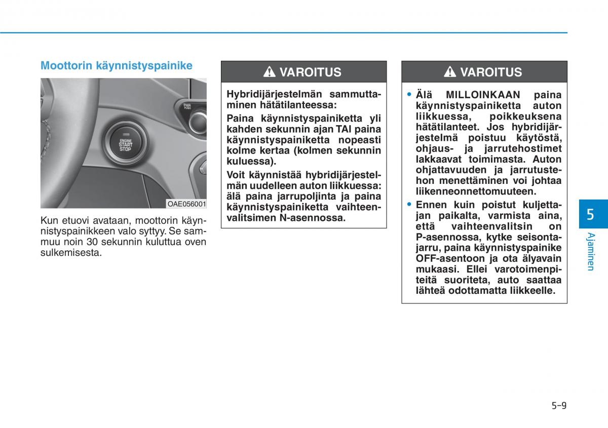 Hyundai Ioniq Hybrid omistajan kasikirja / page 281