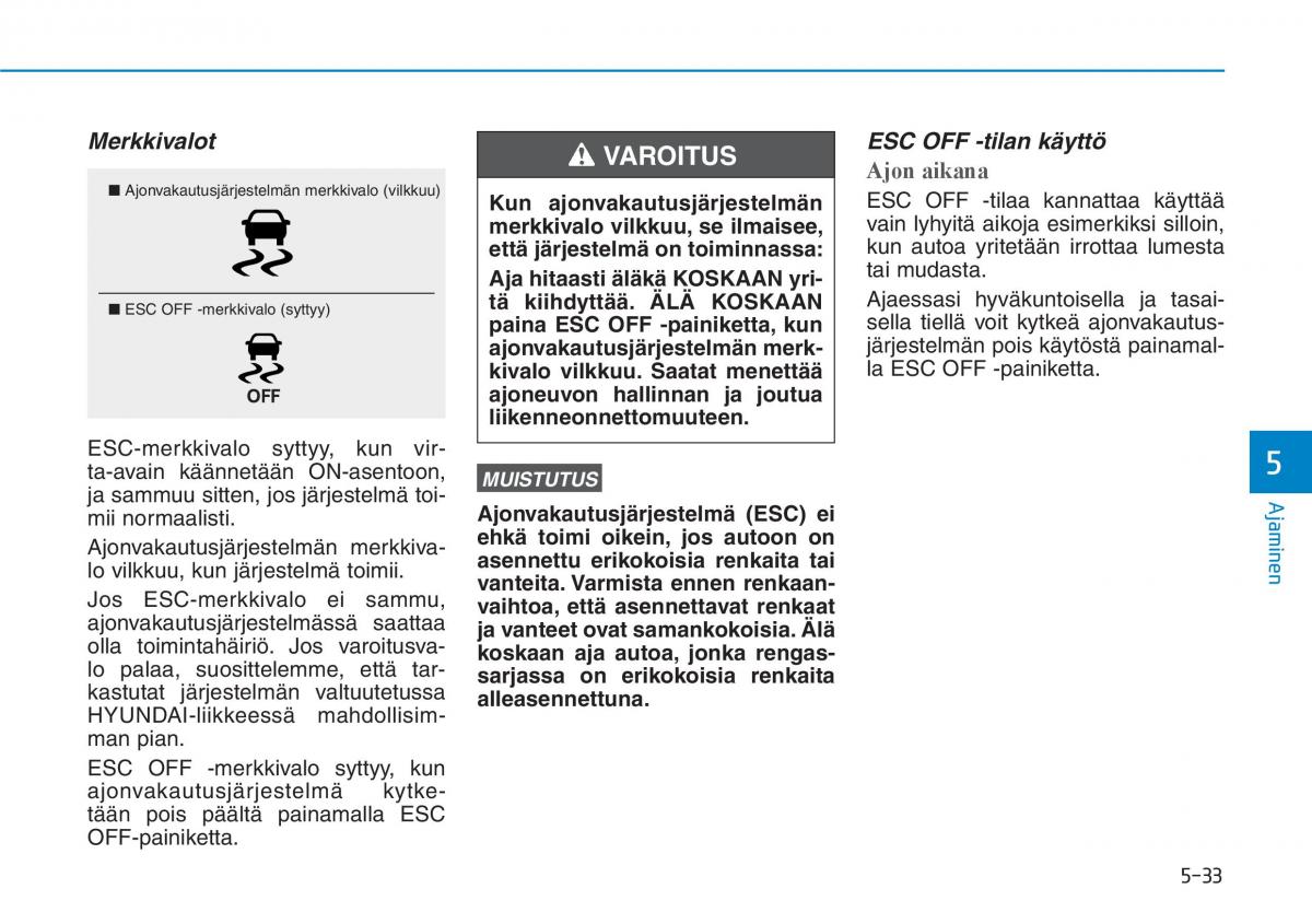 Hyundai Ioniq Hybrid omistajan kasikirja / page 305