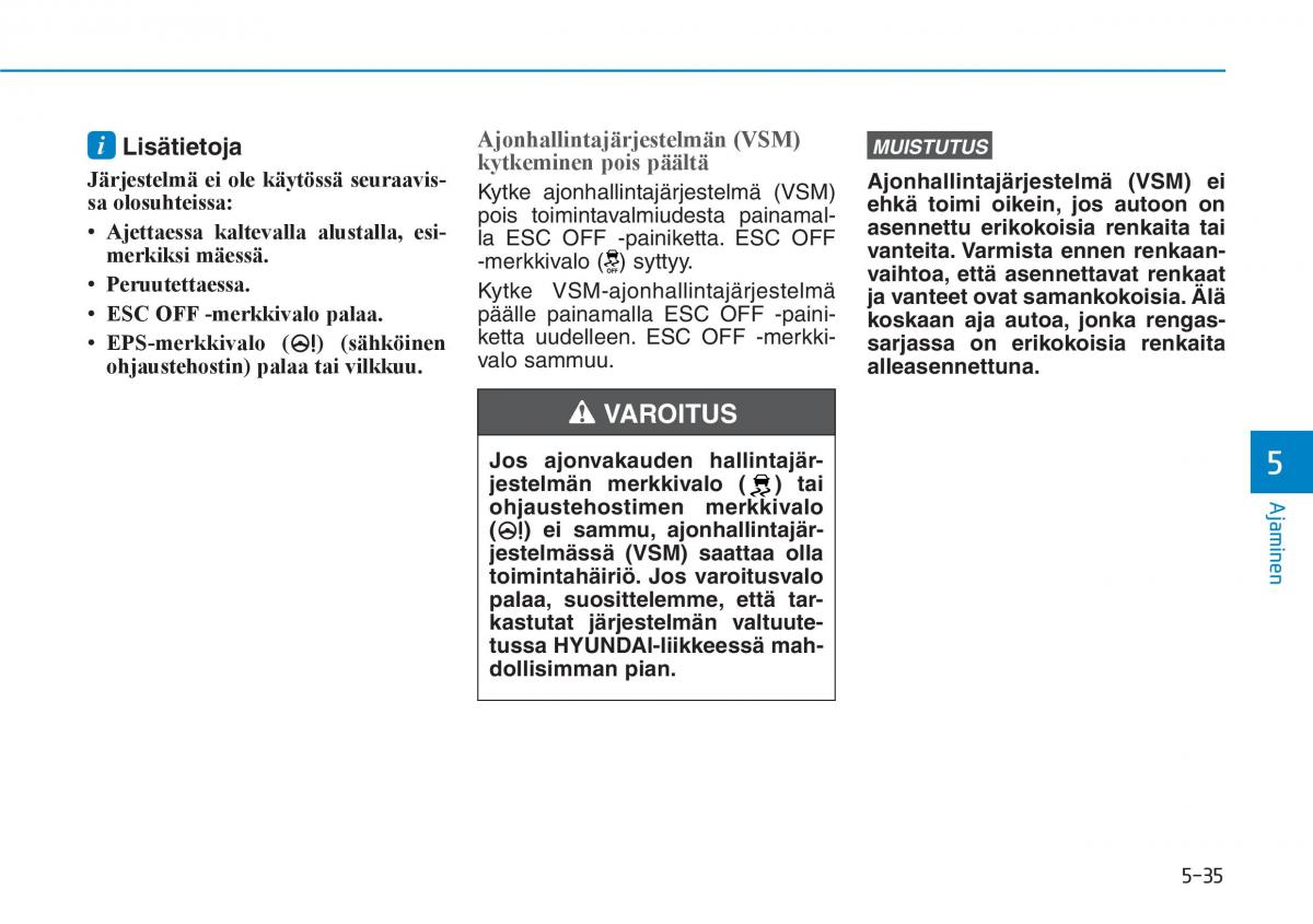 Hyundai Ioniq Hybrid omistajan kasikirja / page 307