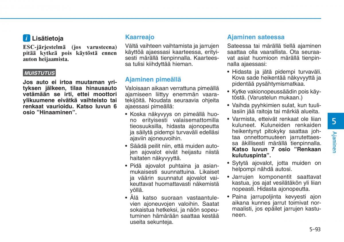 Hyundai Ioniq Hybrid omistajan kasikirja / page 365