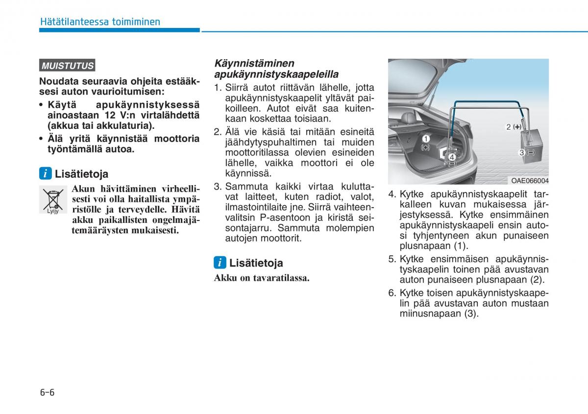 Hyundai Ioniq Hybrid omistajan kasikirja / page 379