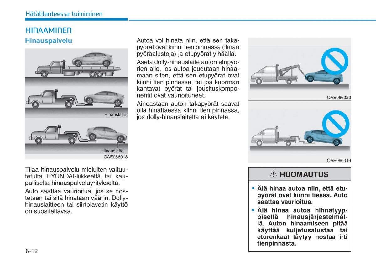 Hyundai Ioniq Hybrid omistajan kasikirja / page 405