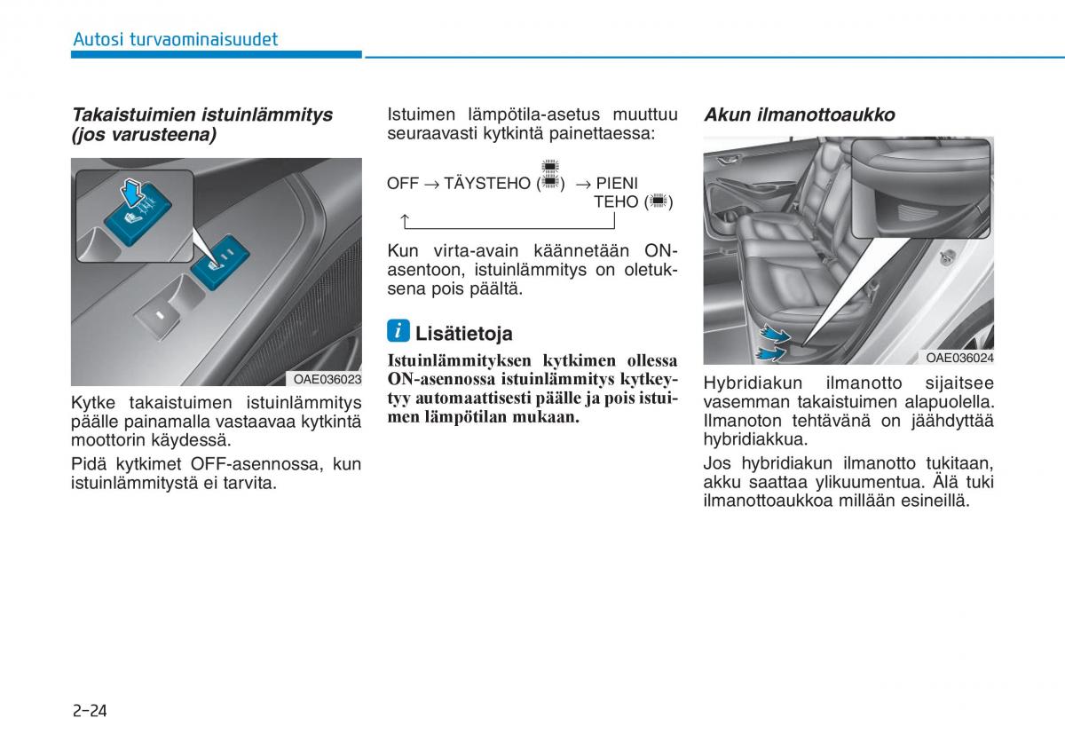 Hyundai Ioniq Hybrid omistajan kasikirja / page 42