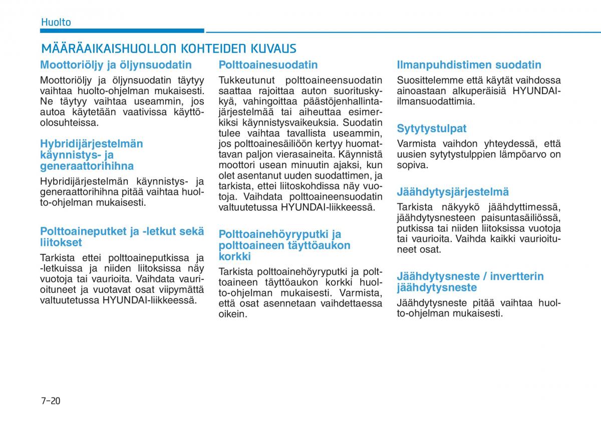 Hyundai Ioniq Hybrid omistajan kasikirja / page 429