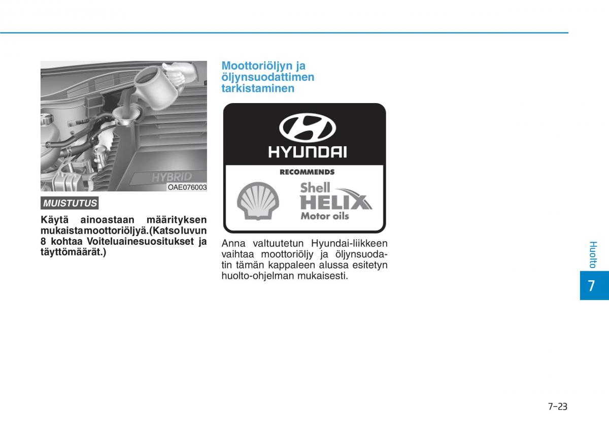 Hyundai Ioniq Hybrid omistajan kasikirja / page 432