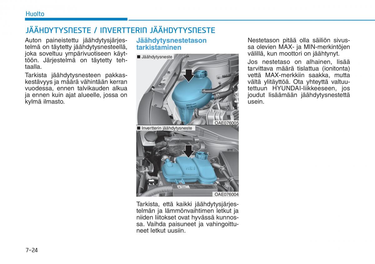 Hyundai Ioniq Hybrid omistajan kasikirja / page 433