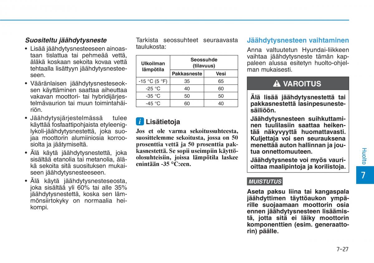 Hyundai Ioniq Hybrid omistajan kasikirja / page 436