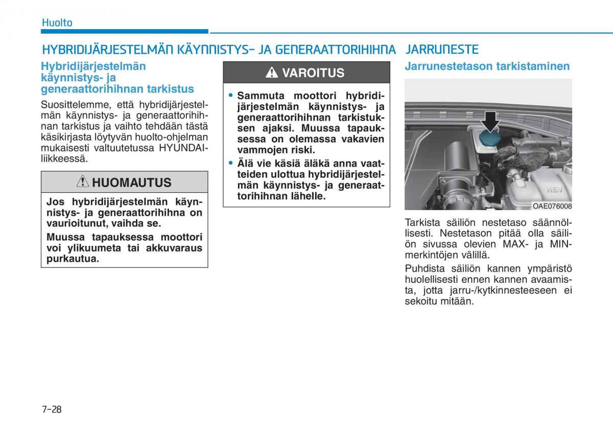 Hyundai Ioniq Hybrid omistajan kasikirja / page 437