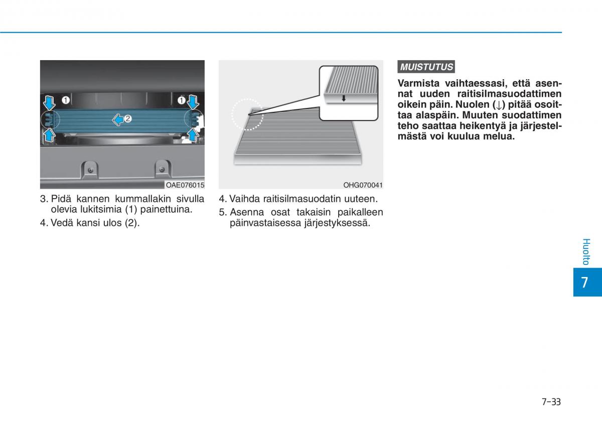 Hyundai Ioniq Hybrid omistajan kasikirja / page 442