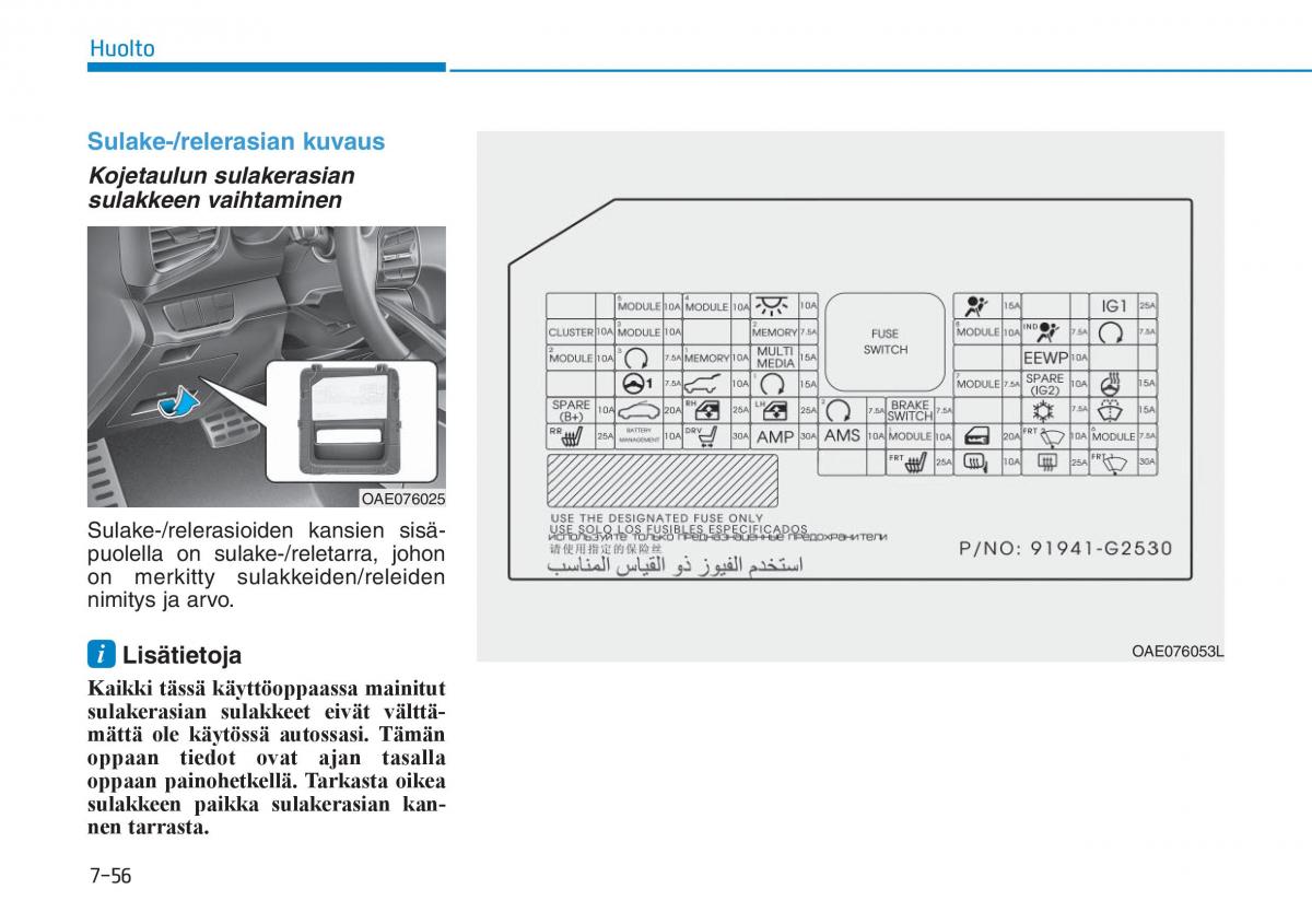 Hyundai Ioniq Hybrid omistajan kasikirja / page 465