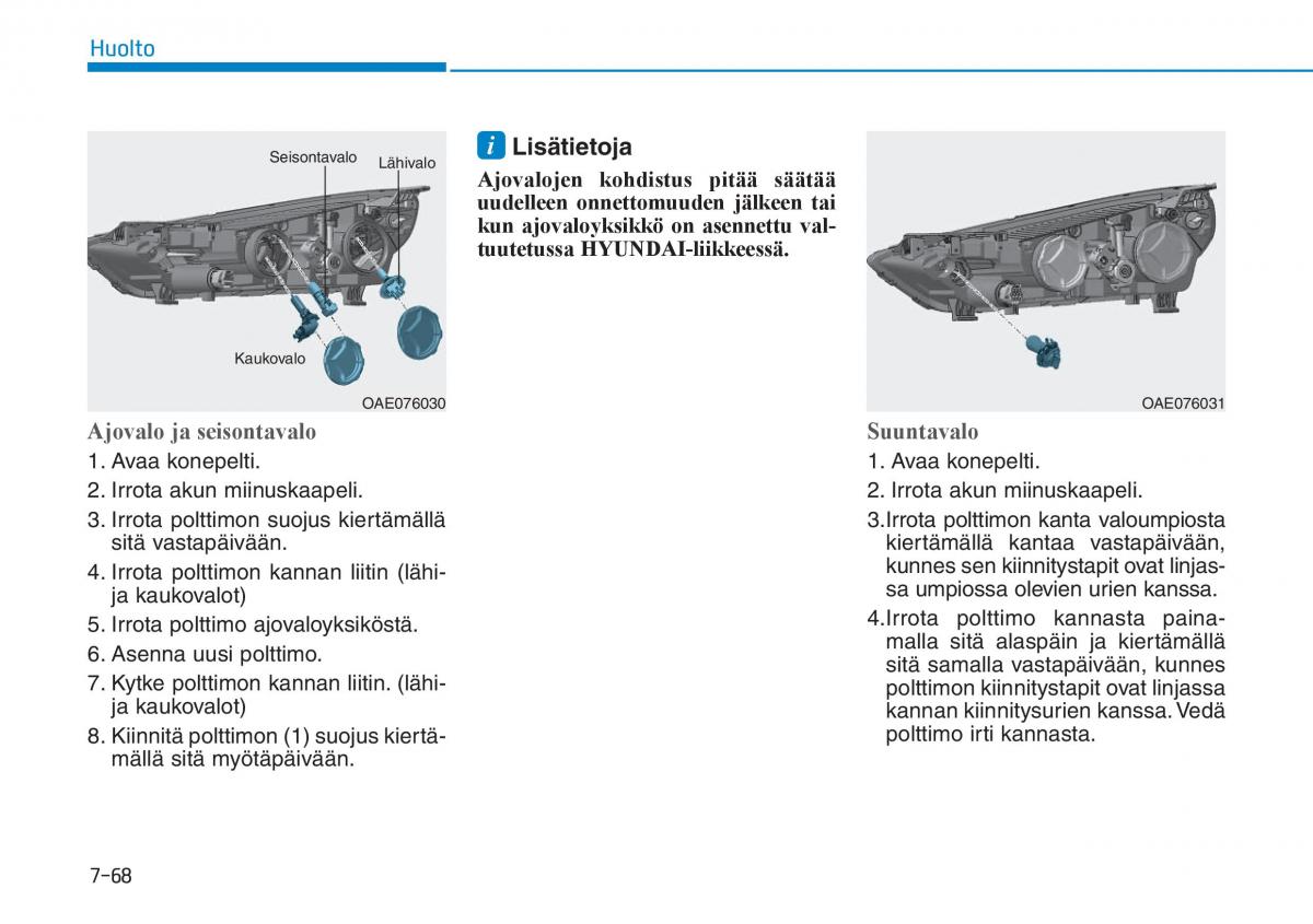 Hyundai Ioniq Hybrid omistajan kasikirja / page 477